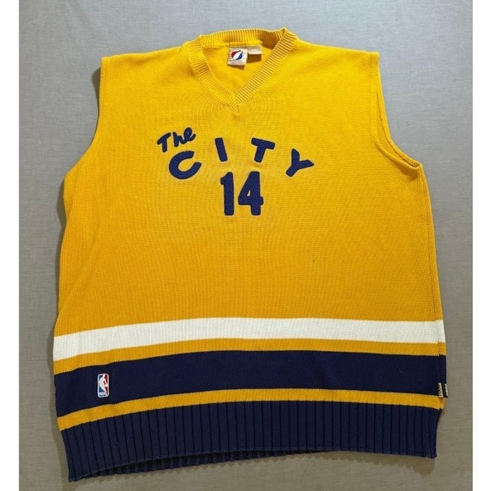 Vintage‎ FUBU Athletic NBA Hardwood Classics Lakers Sweater Vest XXXL 90s Rare
